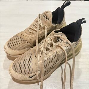 Tan Athletic Sneakers with Black Details